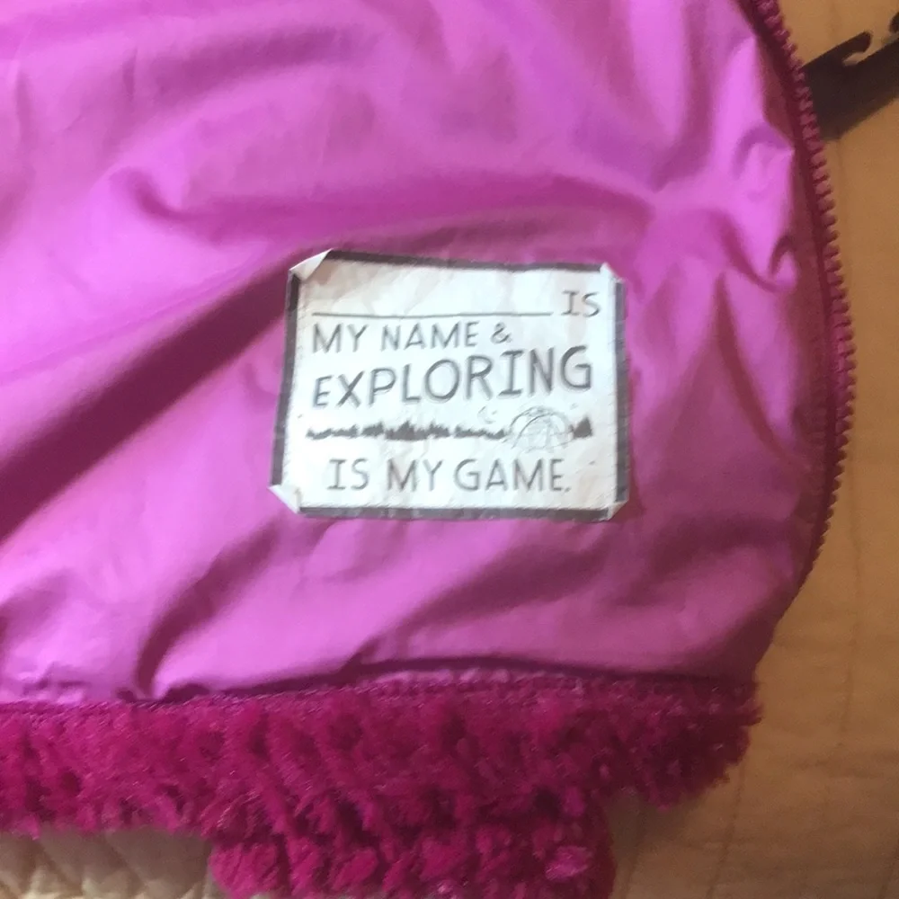 North Face Girls Furry Jacket Size Large 14-16